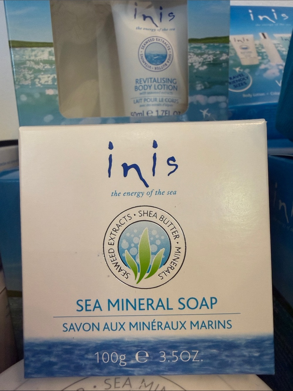 inis Sea Mineral Soap — White/Blue